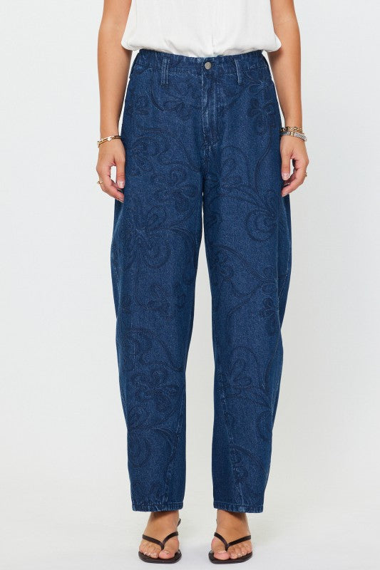 Denim Bloom Pants